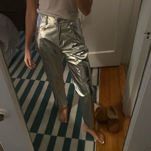 Wolf & Baadger Silver Metalic Pants